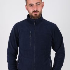 Üç cepli fermuarlı polar ceket