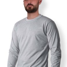 Uzun kol sıfır yaka T-shirt